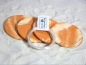 4x Pflanzplatten mamoriert terra-weiß ca.5,5cm mit Befestigung
