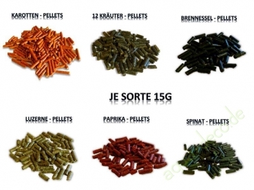 6 x 15g Garnelenfutter Sortiment1 Sticks Schnecken und Krebse