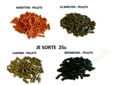 4 x 25g Garnelenfutter Sortiment2 Sticks Schnecken und Krebse