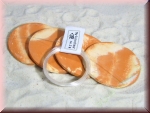 4x Pflanzplatten mamoriert terra-weiß ca.5,5cm mit Befestigung